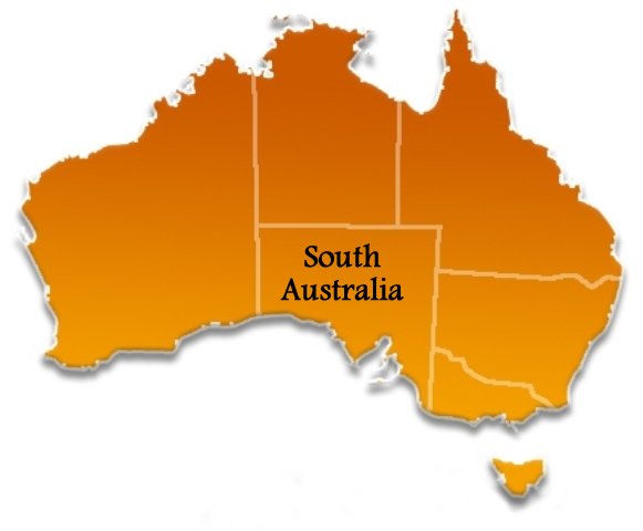 South Australia Location Map