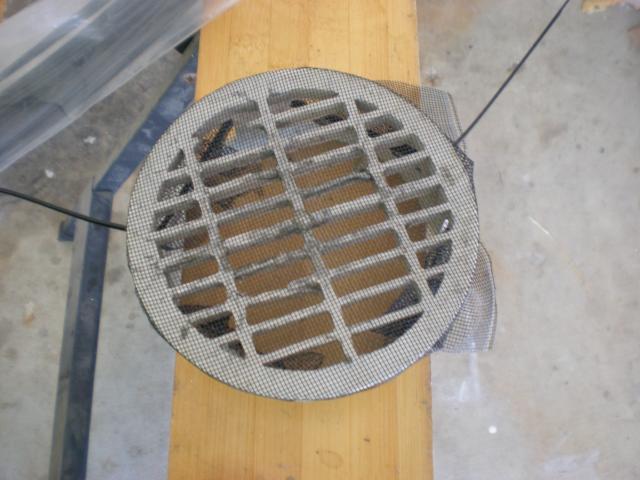 attatch mesh to drain cover