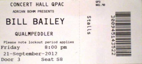 Bill Bailey Qualmpeddler Ticket
