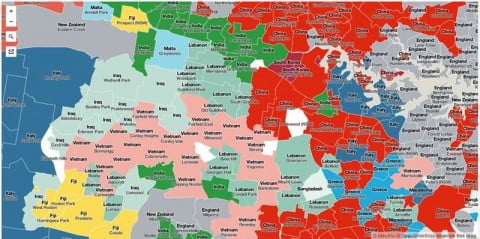 Sydney migrants map
