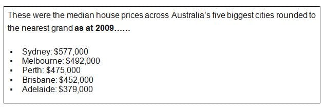 house prices 2009
